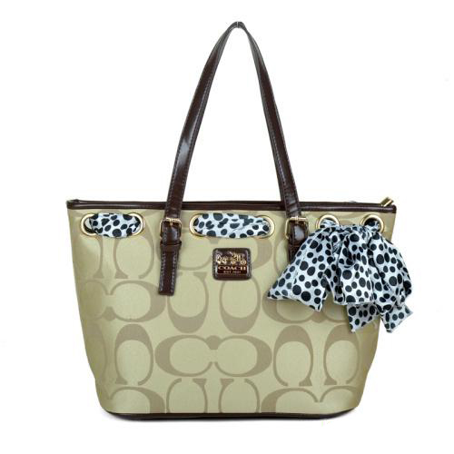 Coach Legacy Scarf Medium Apricot Totes EAP | Women - Click Image to Close